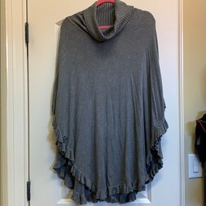 Gray Joseph A poncho turtleneck sweater